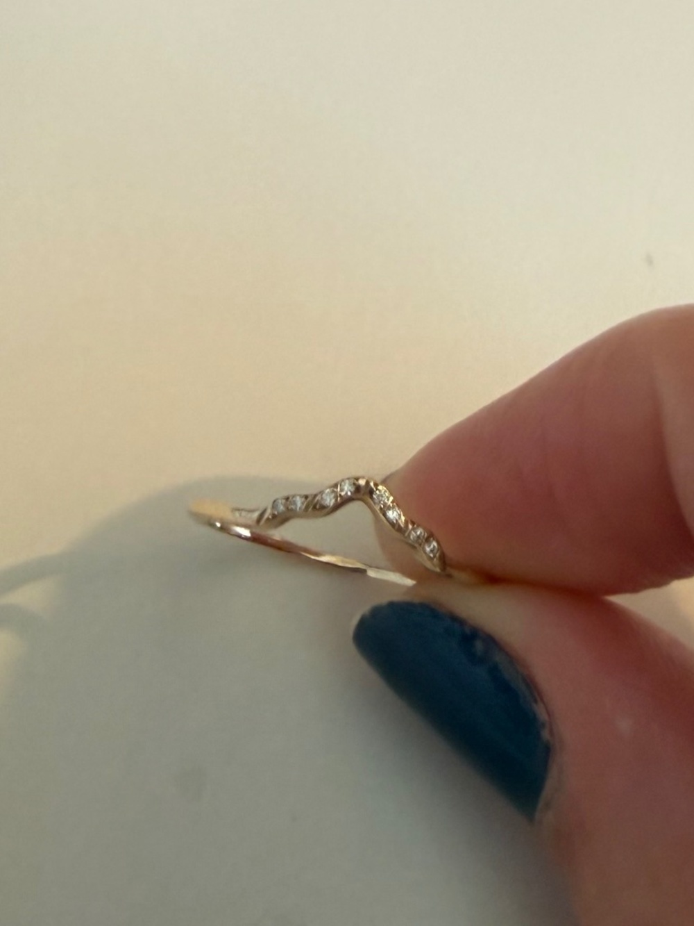 Sofia Zakia Orion Urobune Ascendant Ring 14k Gold Diamond Band Size 6 - Picture 2 of 3